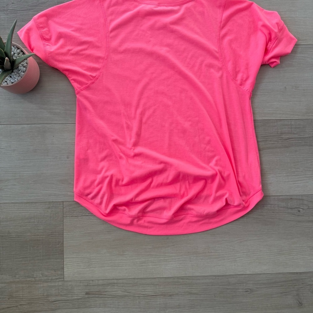 Neon pink women’s lounge wear casual high low top size large - Picture 5 of 5